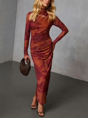 Milan Kiss Sukienka w kolorze jasnobrązowym rozmiar: XL