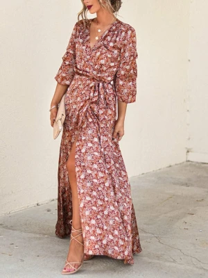 Milan Kiss Sukienka w kolorze jasnoróżowo-bordowym rozmiar: XL