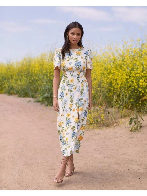 Milan Kiss Sukienka w kolorze kremowo-niebiesko-żółtym rozmiar: M