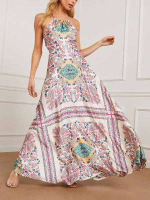 Milan Kiss Sukienka w kolorze kremowo-różowym rozmiar: M