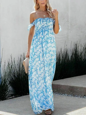 Milan Kiss Sukienka w kolorze niebiesko-białym rozmiar: M