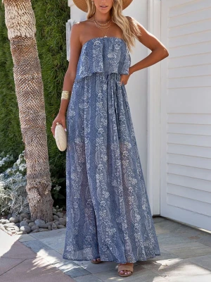 Milan Kiss Sukienka w kolorze niebiesko-białym rozmiar: M