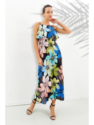 Milan Kiss Sukienka w kolorze niebiesko-jasnoróżowo-czarnym rozmiar: XL