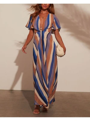 Milan Kiss Sukienka w kolorze niebiesko-karmelowym rozmiar: M