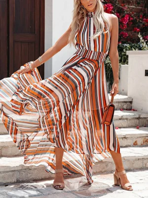 Milan Kiss Sukienka w kolorze pomarańczowo-biało-czarnym rozmiar: L