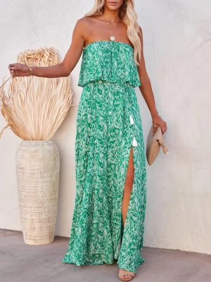 Milan Kiss Sukienka w kolorze zielono-białym rozmiar: M