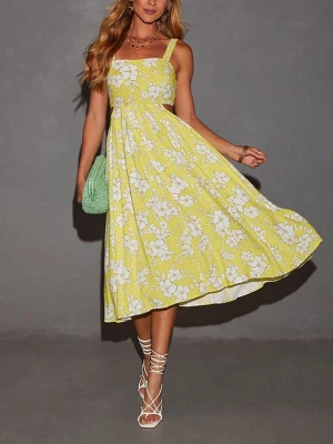 Milan Kiss Sukienka w kolorze żółto-białym rozmiar: M