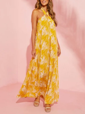 Milan Kiss Sukienka w kolorze żółto-białym rozmiar: XL