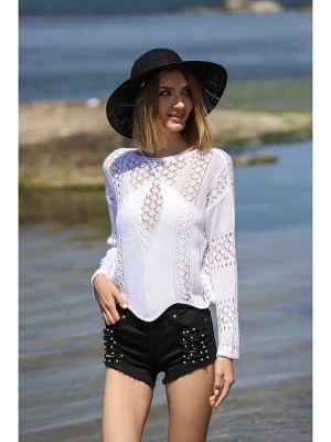 Milan Kiss Sweter w kolorze białym rozmiar: XL