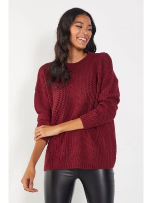 Milan Kiss Sweter w kolorze burgundowym rozmiar: M