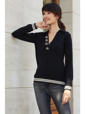 Milan Kiss Sweter w kolorze czarnym rozmiar: M