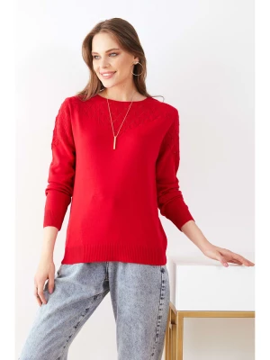 Milan Kiss Sweter w kolorze czerwonym rozmiar: M