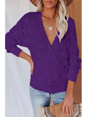 Milan Kiss Sweter w kolorze fioletowym rozmiar: L