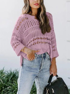 Milan Kiss Sweter w kolorze fioletowym rozmiar: L