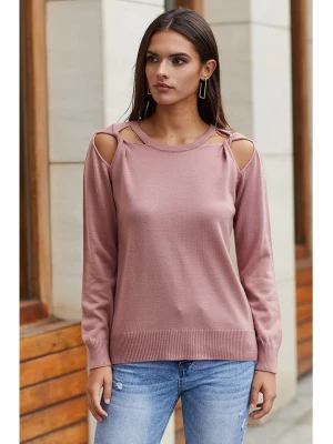 Milan Kiss Sweter w kolorze jasnoróżowym rozmiar: L
