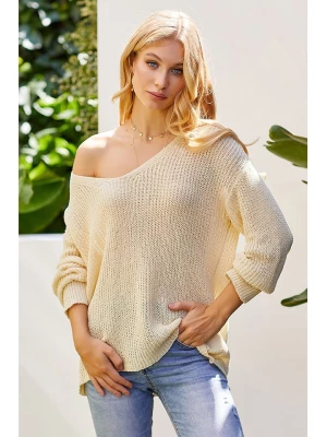 Milan Kiss Sweter w kolorze kremowym rozmiar: XL