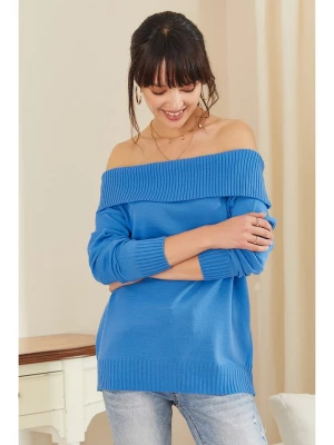 Milan Kiss Sweter w kolorze niebieskim rozmiar: M