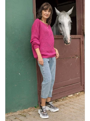 Milan Kiss Sweter w kolorze różowym rozmiar: L