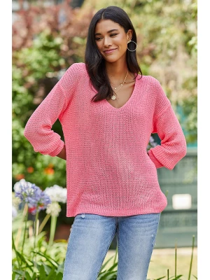 Milan Kiss Sweter w kolorze różowym rozmiar: XL
