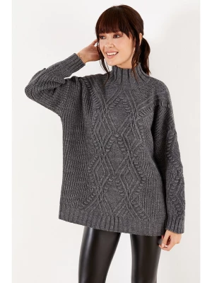 Milan Kiss Sweter w kolorze szarym rozmiar: L
