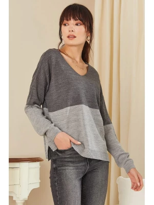 Milan Kiss Sweter w kolorze szarym rozmiar: XL