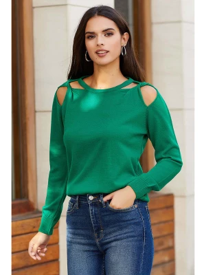 Milan Kiss Sweter w kolorze zielonym rozmiar: S