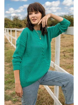 Milan Kiss Sweter w kolorze zielonym rozmiar: S