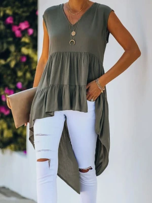 Milan Kiss Top w kolorze khaki rozmiar: S