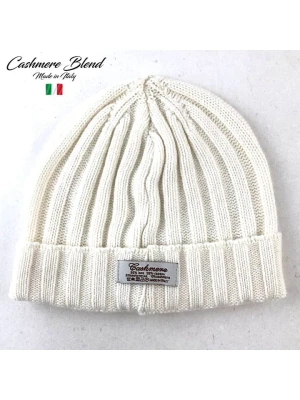 MILANO AMOUR Czapka w kolorze kremowym z dodatkiem kaszmiru rozmiar: onesize