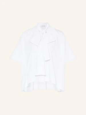 Milano Italy Bluzka Oversize Z Odpinanym Kołnierzykiem weiss