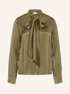 Milano Italy Bluzka Satynowa Ze Zdejmowaną Kokardą gruen