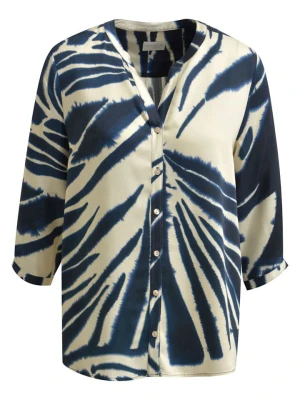 Milano Italy Bluzka w kolorze kremowo-granatowym rozmiar: 38