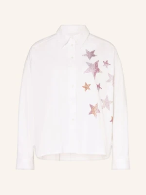 Milano Italy Bluzka Z Kamieniami Ozdobnymi weiss