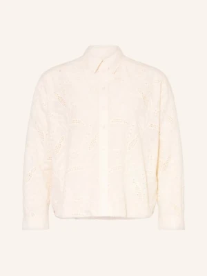 Milano Italy Bluzka Z Koronki Ażurowej weiss