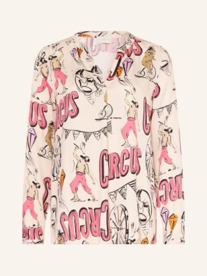 Milano Italy Bluzka Z Satyny beige