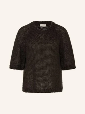 Milano Italy Dzianinowa Koszulka Z Dodatkiem Moheru braun