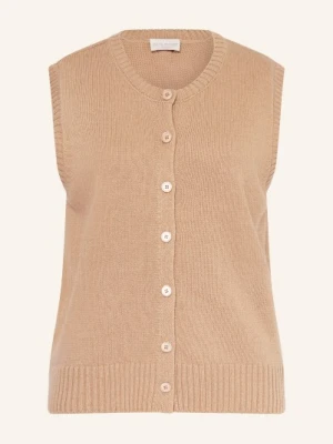Milano Italy Kamizelka Z Dzianiny braun