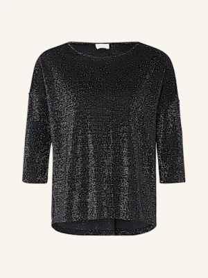 Milano Italy Koszulka Z Rękawem 3/4 Z Błyszczącą Przędzą schwarz