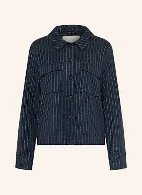 Milano Italy Overjacket Z Błyszczącą Przędzą blau