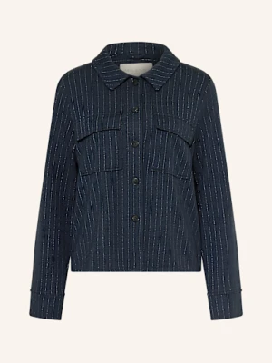 Milano Italy Overjacket Z Błyszczącą Przędzą blau