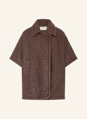 Milano Italy Peleryna Z Bouclé braun