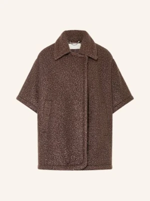 Milano Italy Peleryna Z Bouclé braun