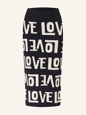 Milano Italy Spódnica Z Dzianiny blau