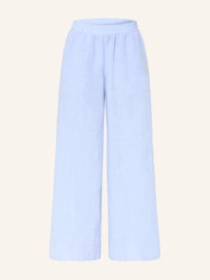 Milano Italy Spodnie Z Lnu blau