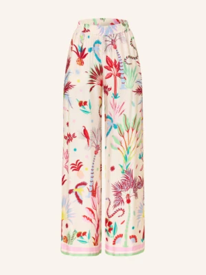 Milano Italy Spodnie Z Marszczeniami weiss