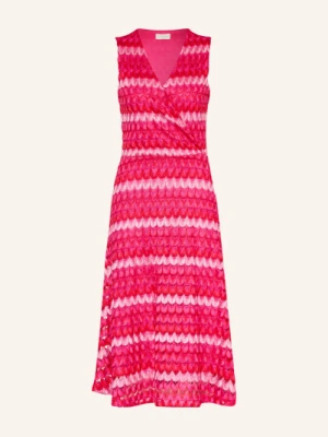 Milano Italy Sukienka Szydełkowa W Stylu Kopertowym pink