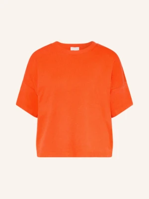 Milano Italy Sweter Z Dzianiny orange