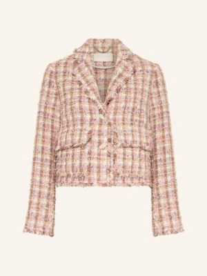 Milano Italy Tweedowa Marynarka Z Błyszczącą Przędzą pink