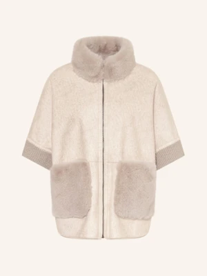 Milestone Kamizelka Msaudrey Model Dwustronny Ze Sztucznym Futrem beige