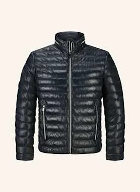 Milestone Kurtka Pikowana Mscortino Ze Skóry Z Izolacją Dupont™ Sorona® blau